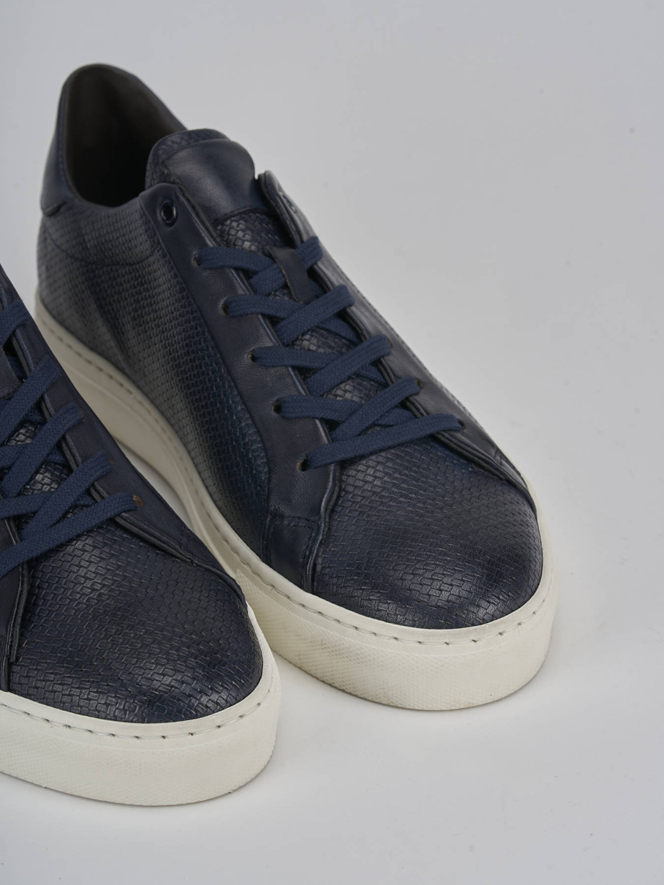 Sneakers pelle blu