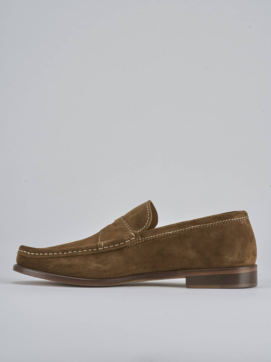 Mocassini camoscio beige