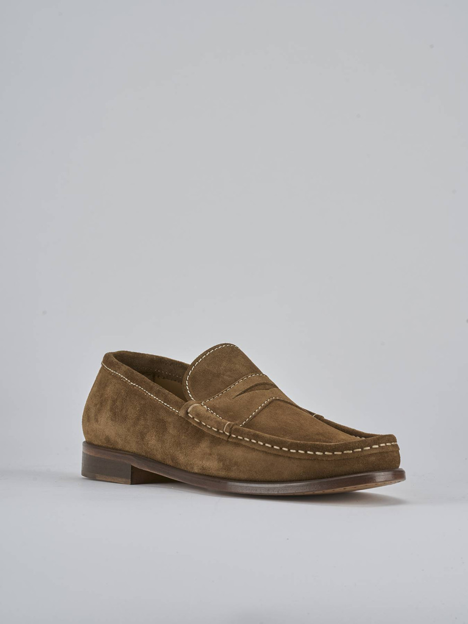 Mocassini camoscio beige