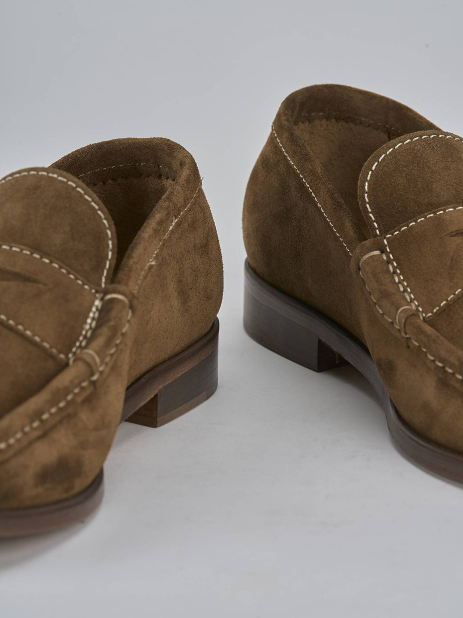 Mocassini camoscio beige