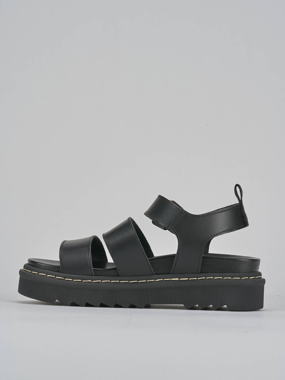 Sandali tacco 2cm pelle nero