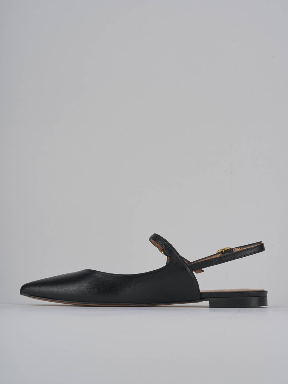 Ballerine tacco 1cm pelle nero