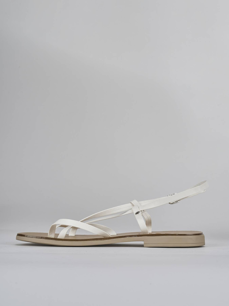 Sandali tacco 1cm pelle bianco