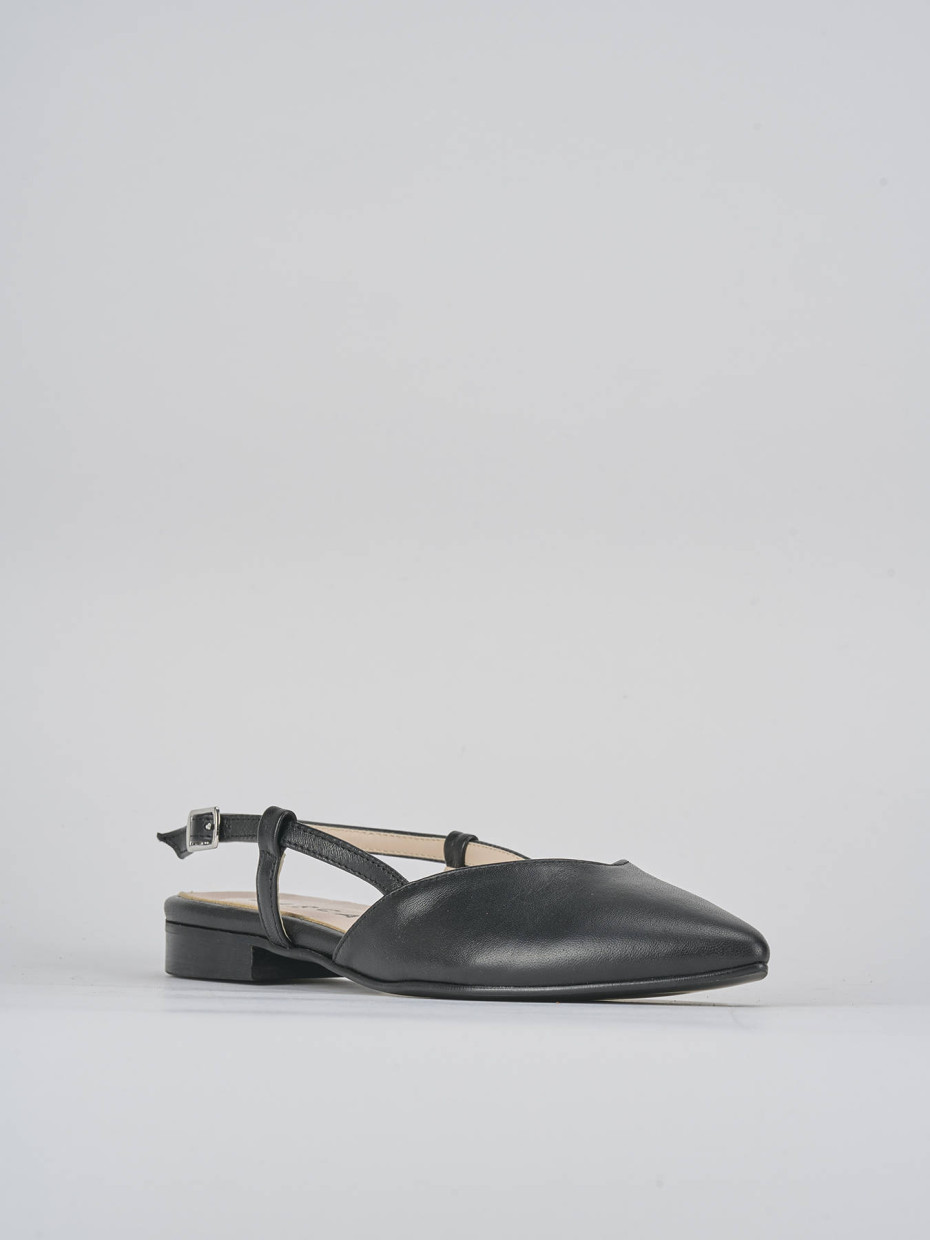 Ballerine tacco 1cm pelle nero