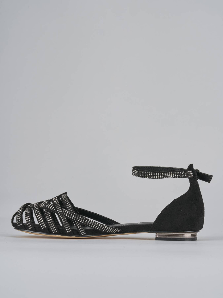Sandali tacco 1cm pelle nero