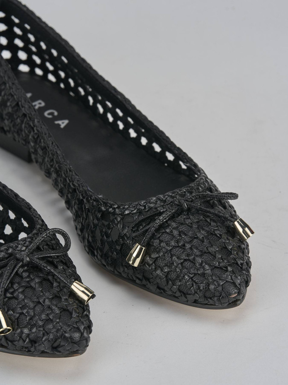 Ballerine tacco 1cm pelle nero