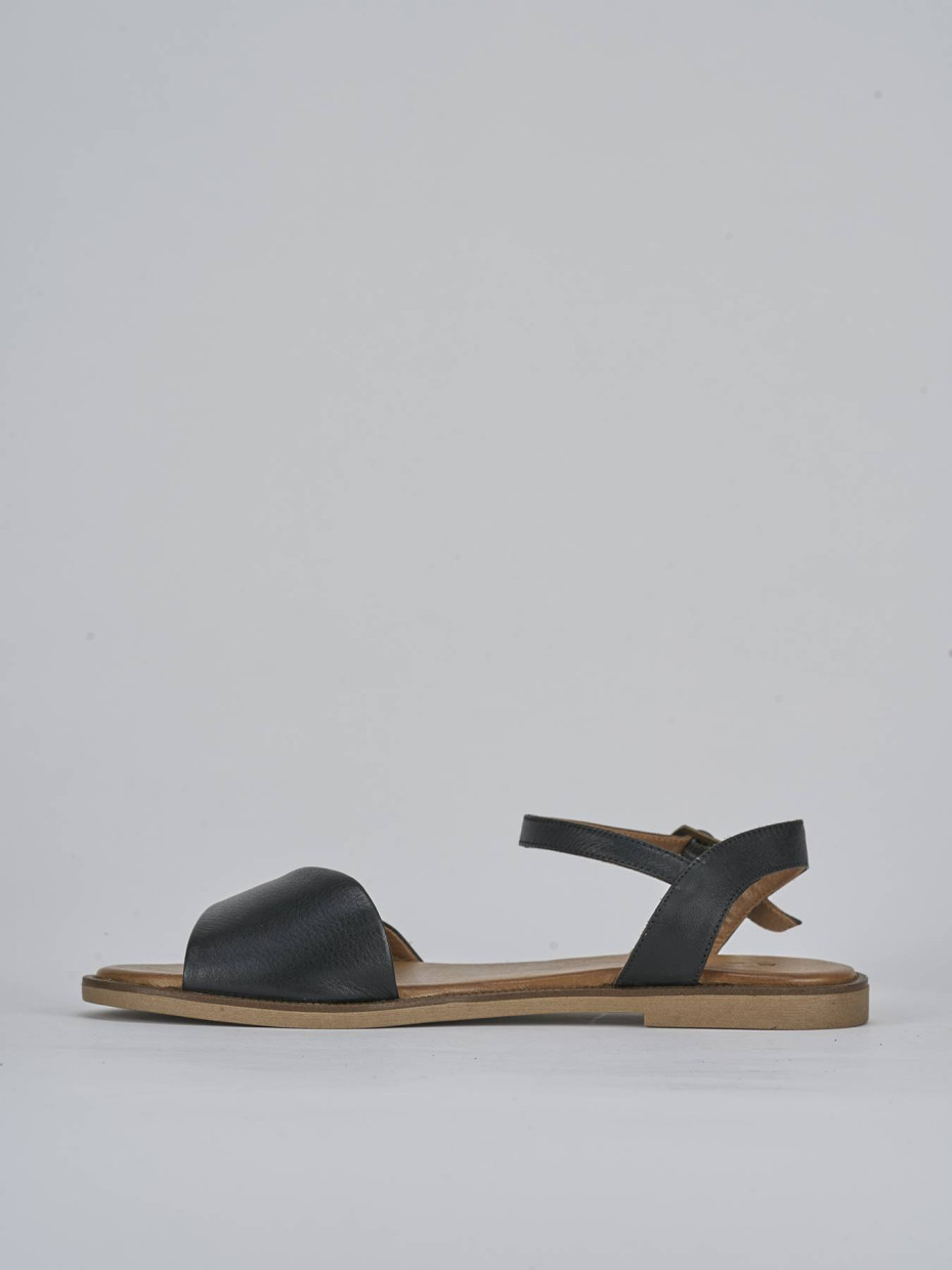 Sandali tacco 1cm pelle nero