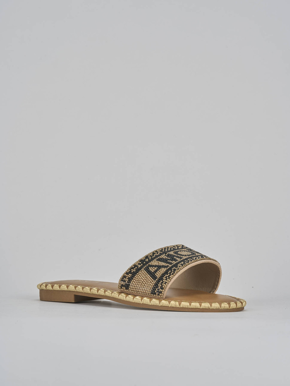 Ciabatte tacco 1cm pelle nero
