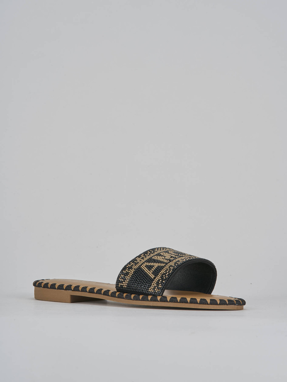Ciabatte tacco 1cm pelle oro