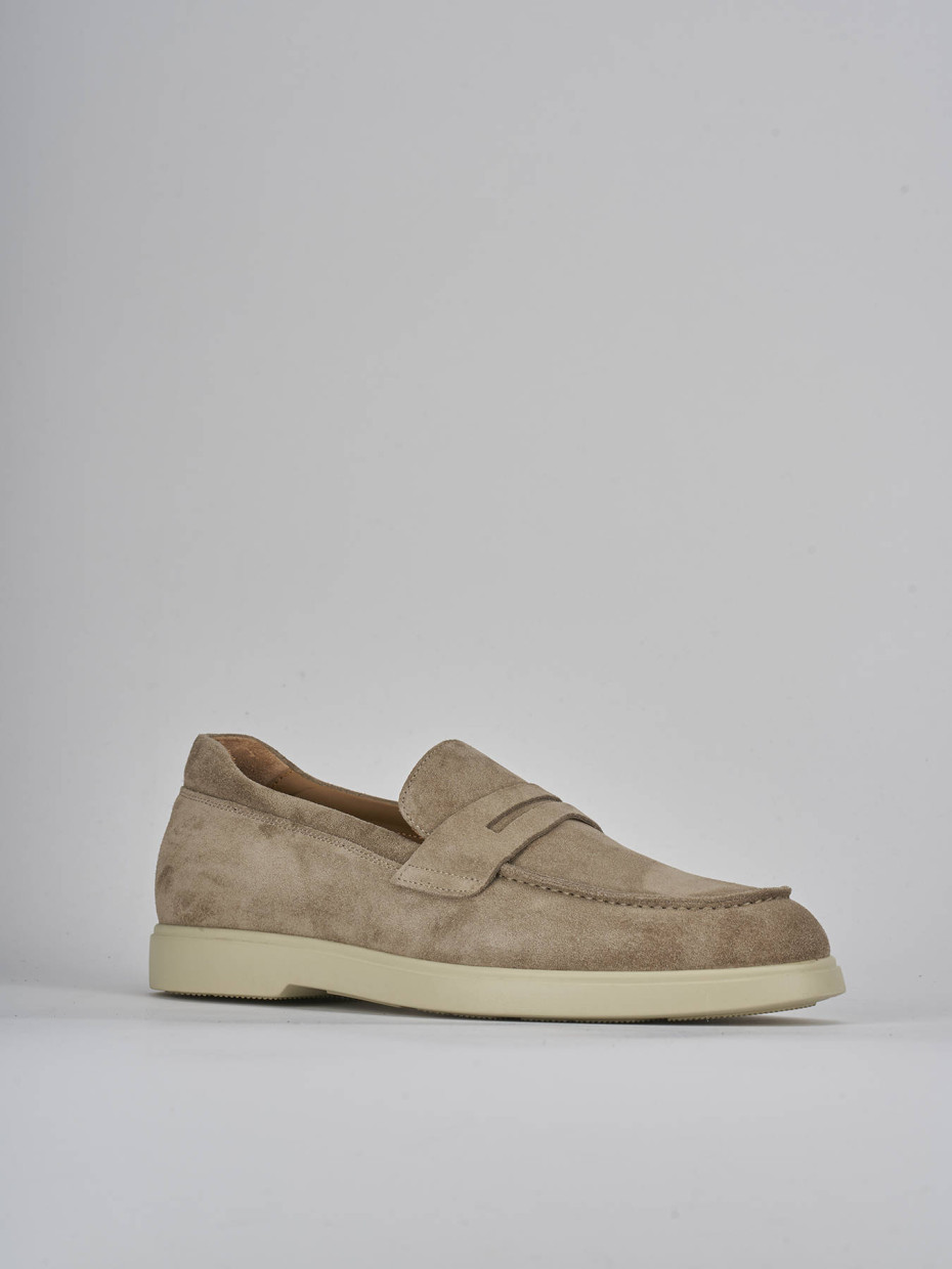 Mocassini camoscio beige