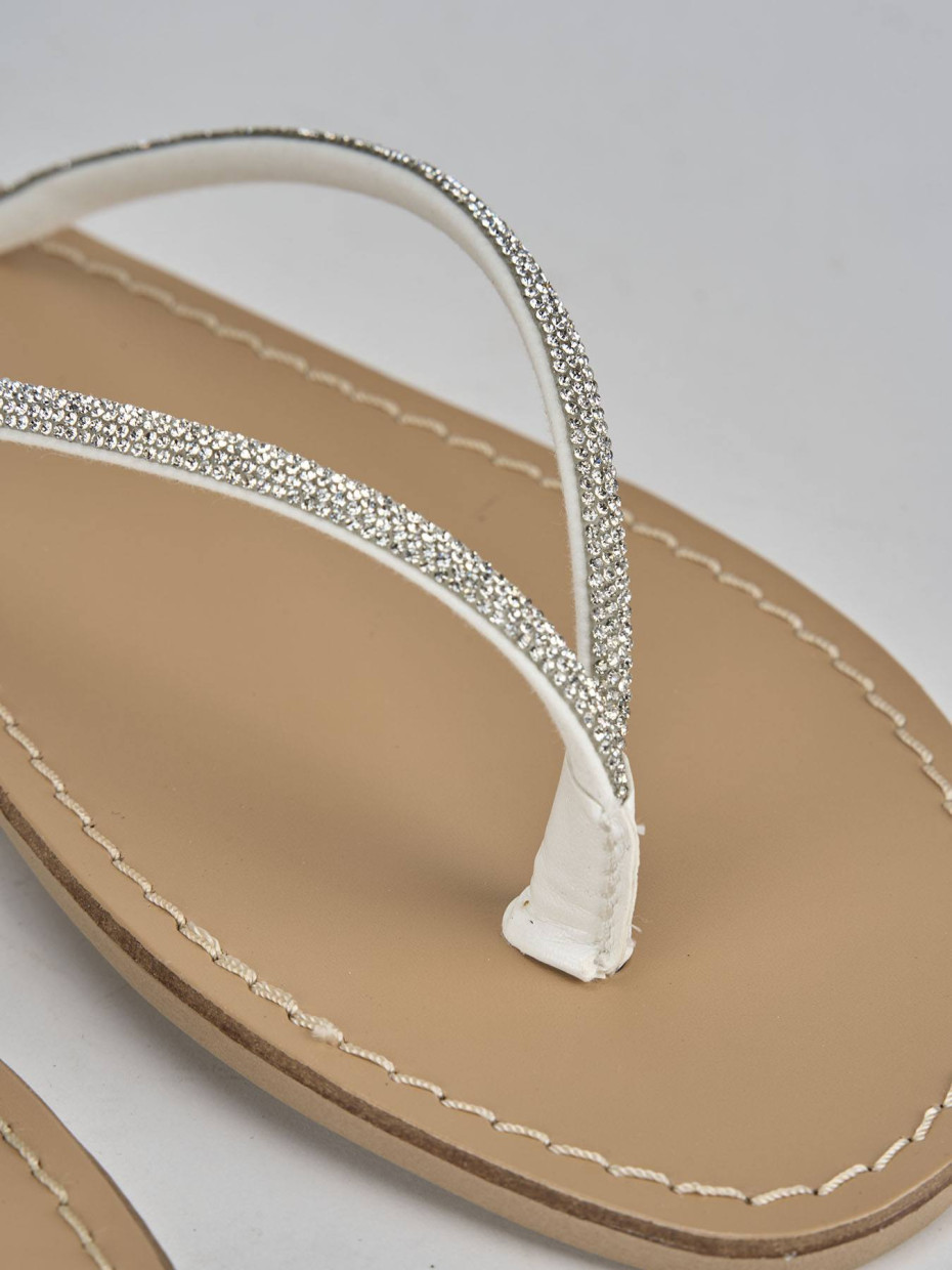 Sandalo tacco 1cm argento pelle
