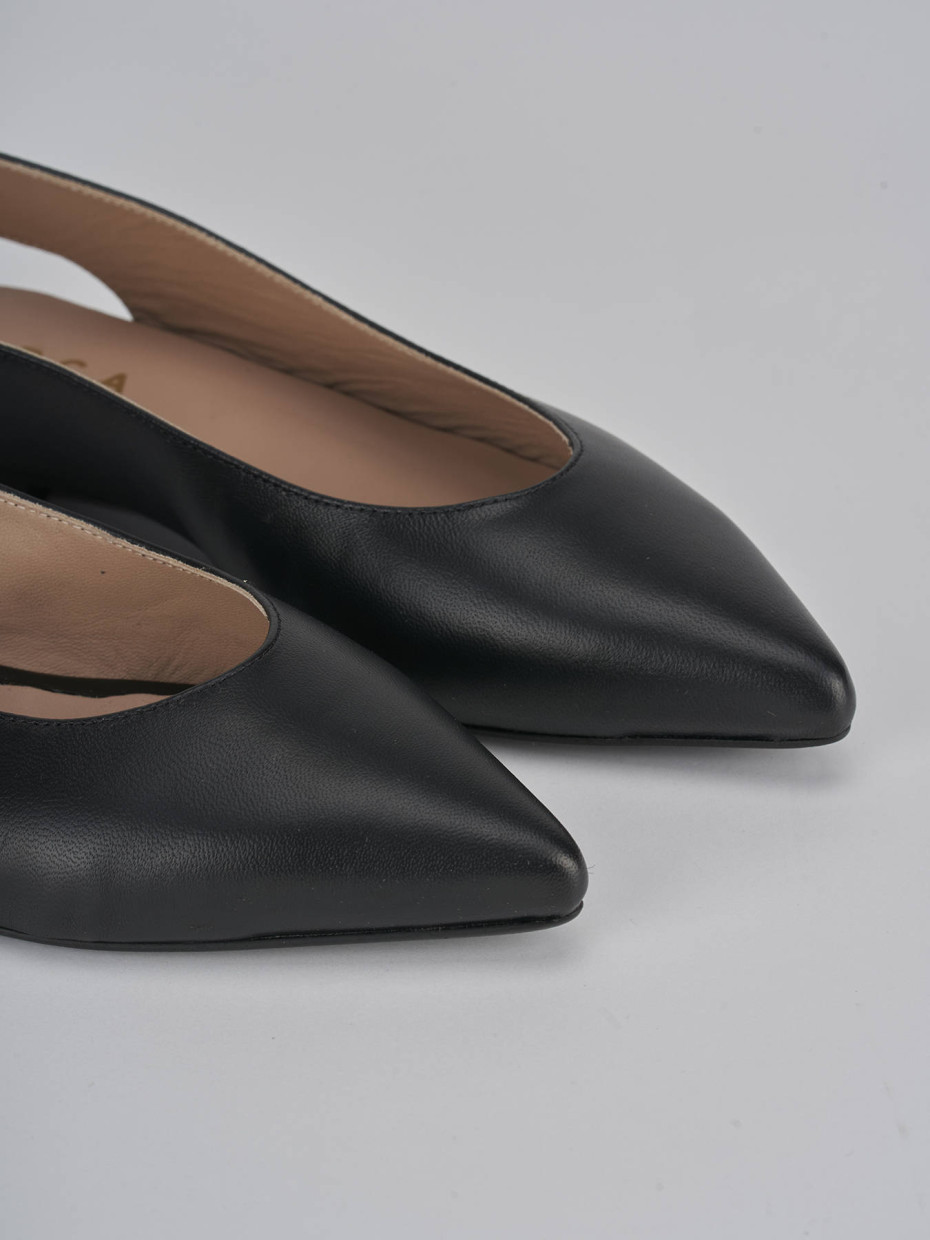 Ballerine tacco 1cm pelle nero