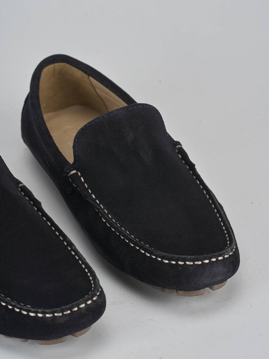Mocassini camoscio blu