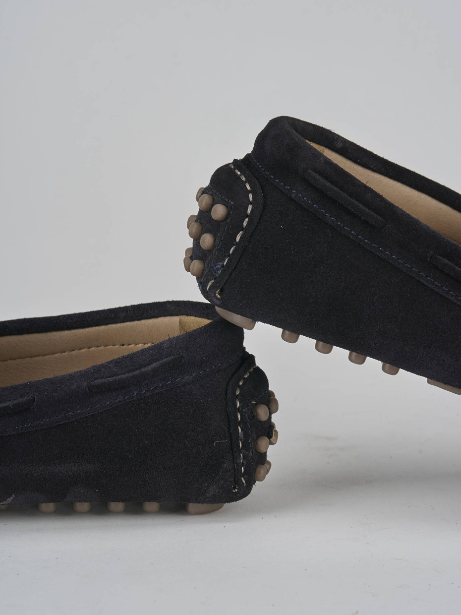 Mocassini camoscio blu