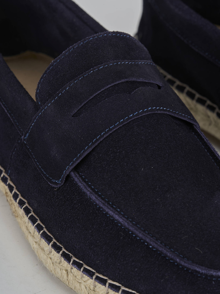 Mocassini camoscio blu