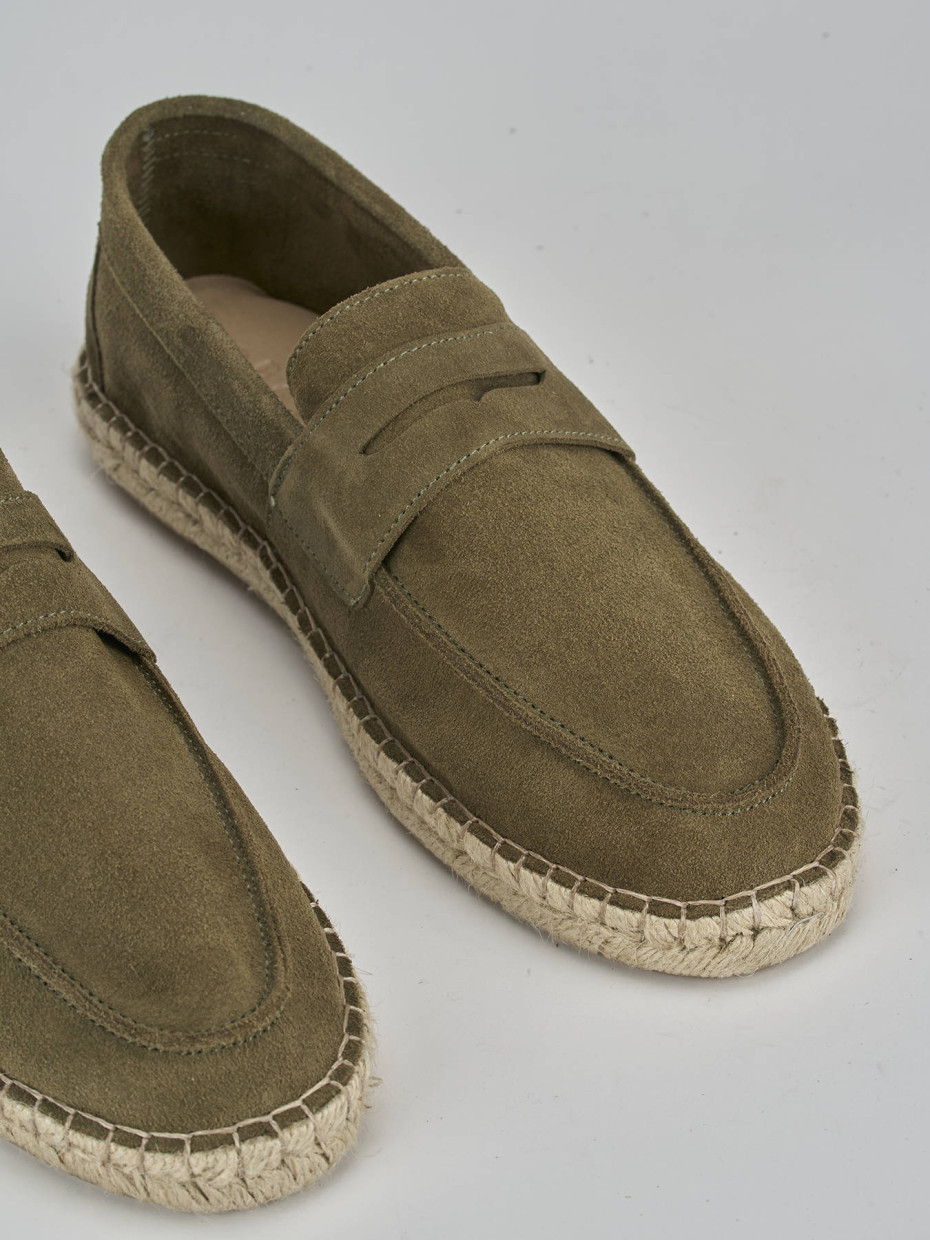 Mocassini camoscio verde