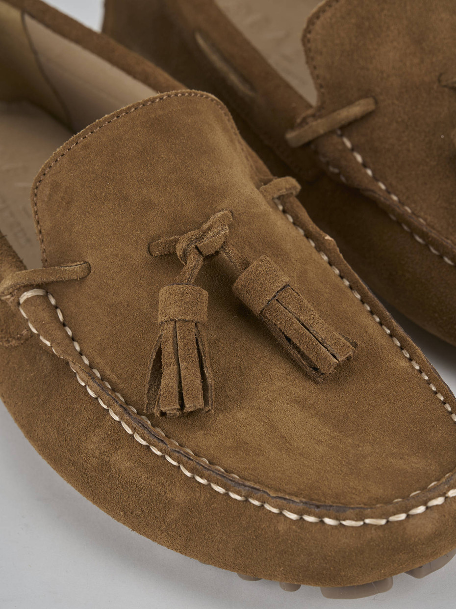 Mocassini camoscio marrone