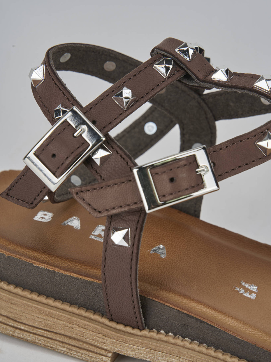 Sandali tacco 1cm pelle testa
