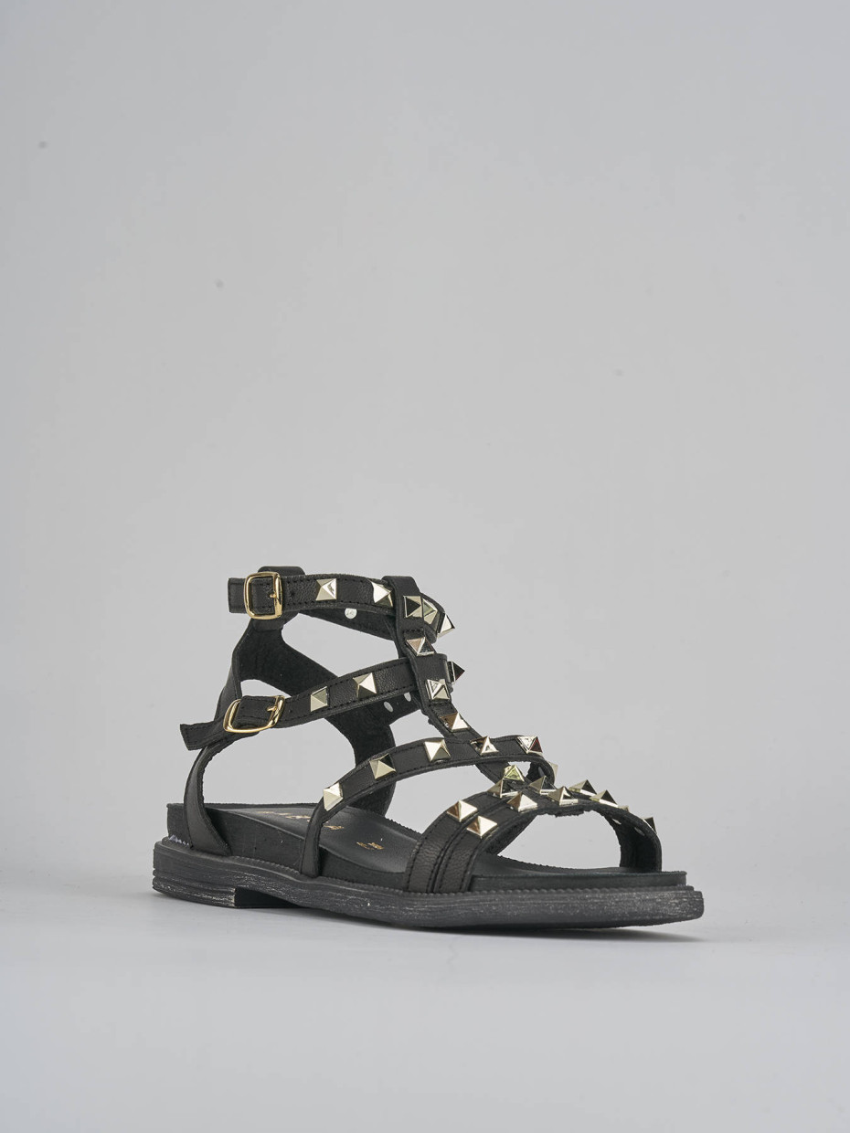 Sandali tacco 2cm pelle nero