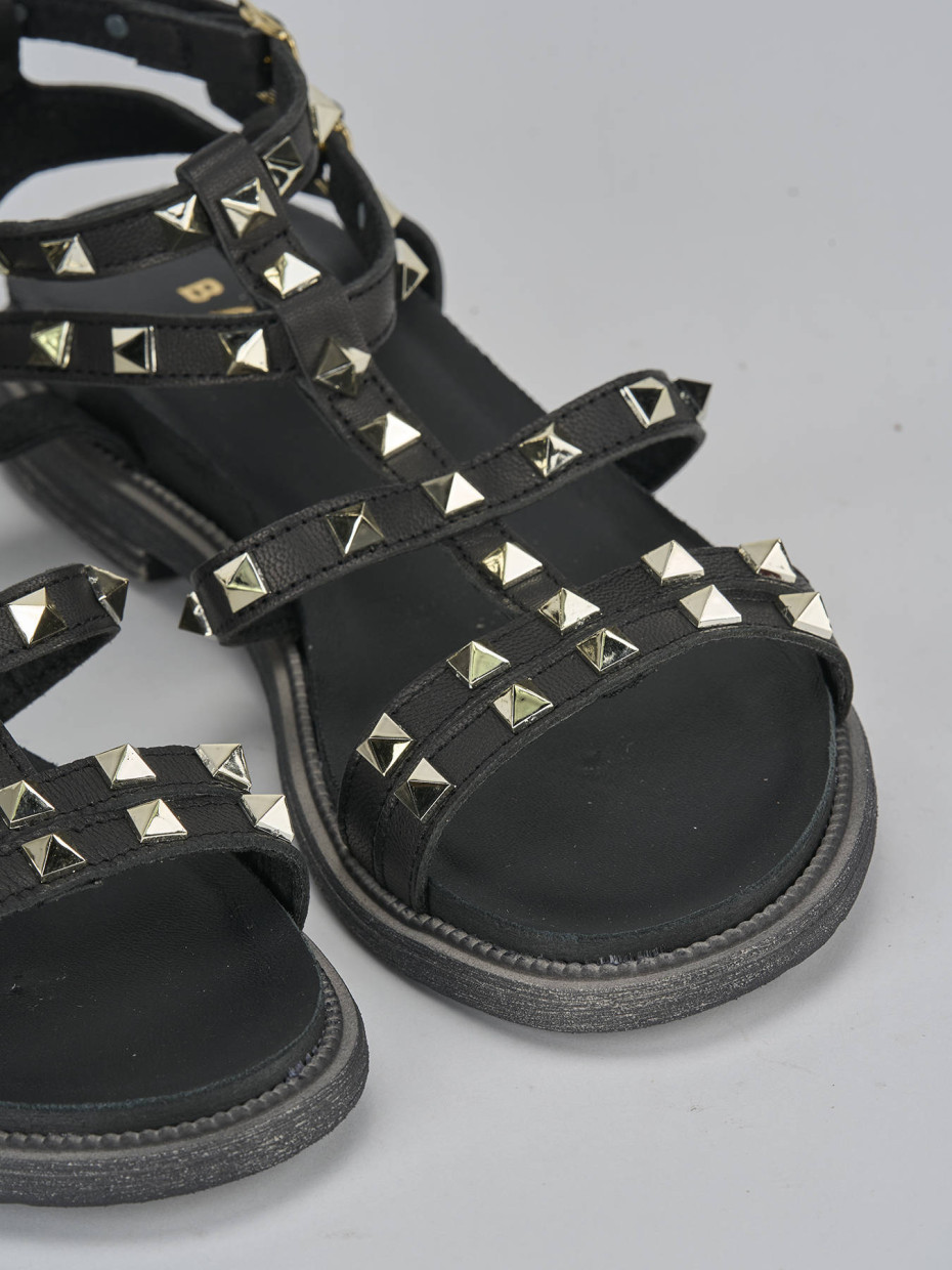 Sandali tacco 2cm pelle nero