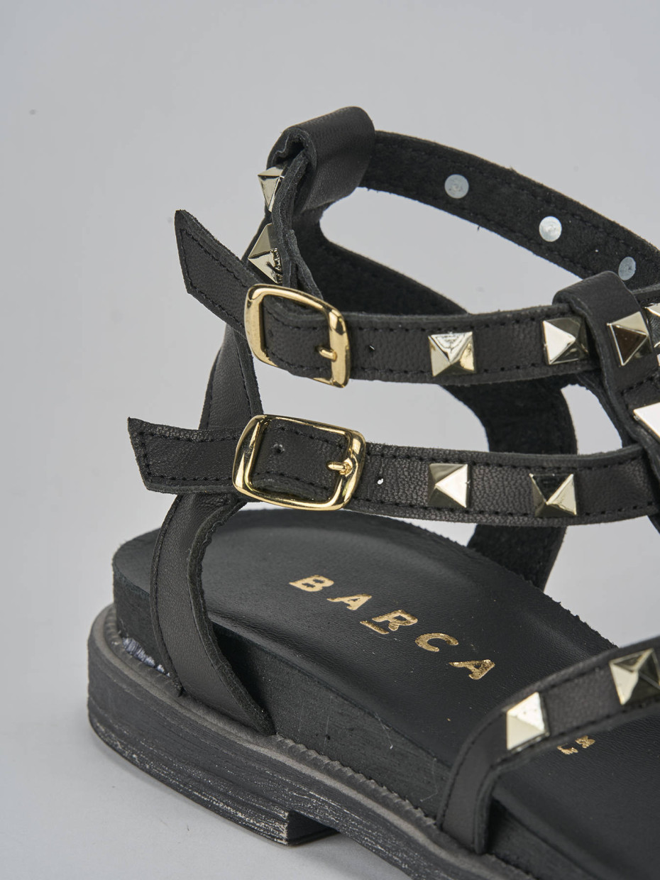 Sandali tacco 2cm pelle nero