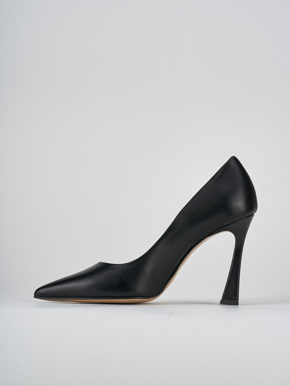 Décolleté e slingback tacco 9cm pelle nero