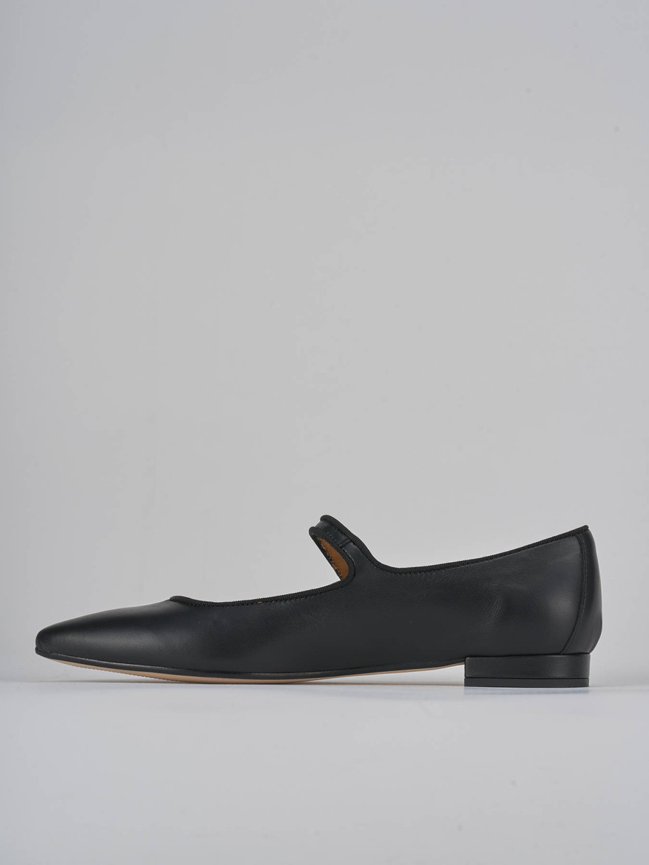 Ballerine tacco 1cm pelle nero