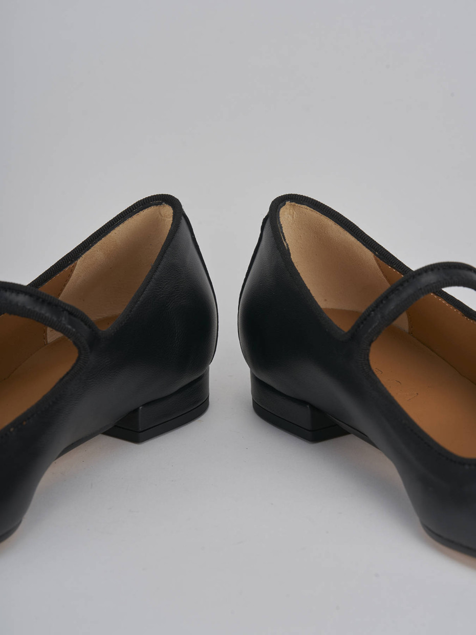 Ballerine tacco 1cm pelle nero