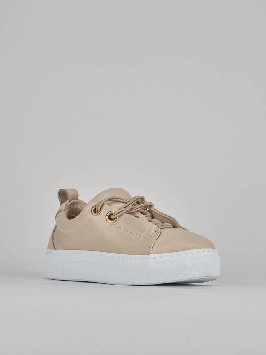 Sneakers pelle beige