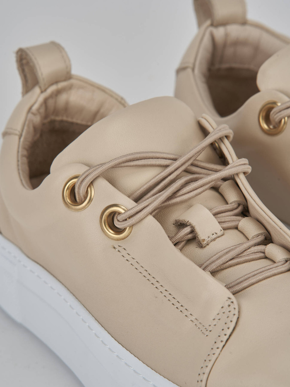 Sneakers pelle beige