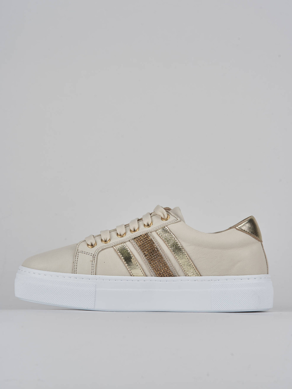 Sneakers pelle beige