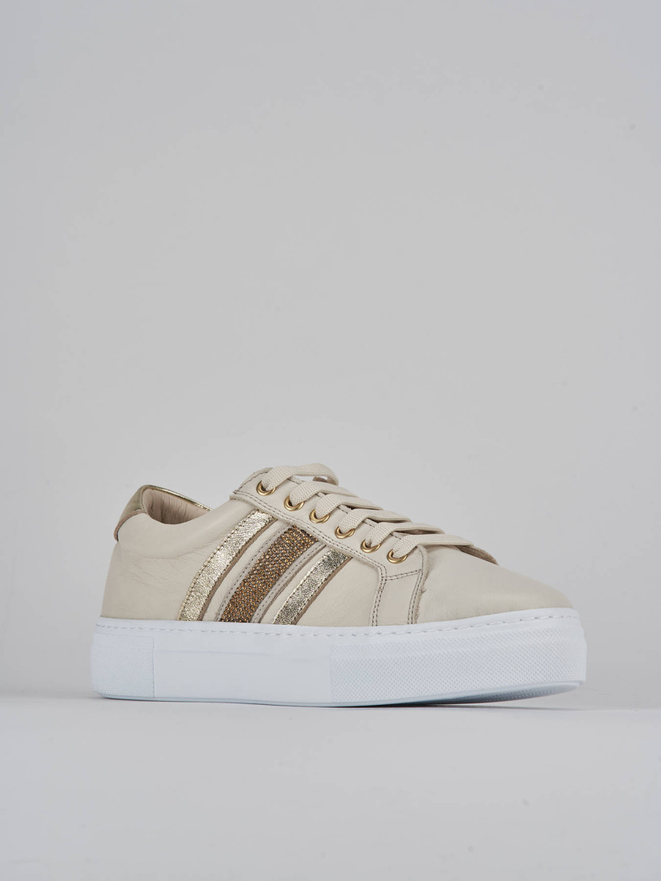 Sneakers pelle beige