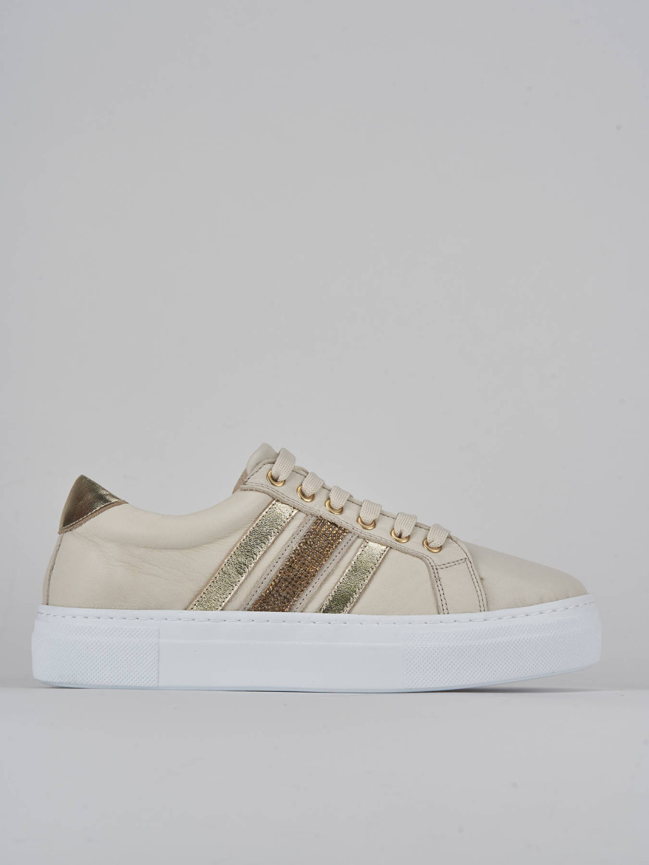 Sneakers pelle beige