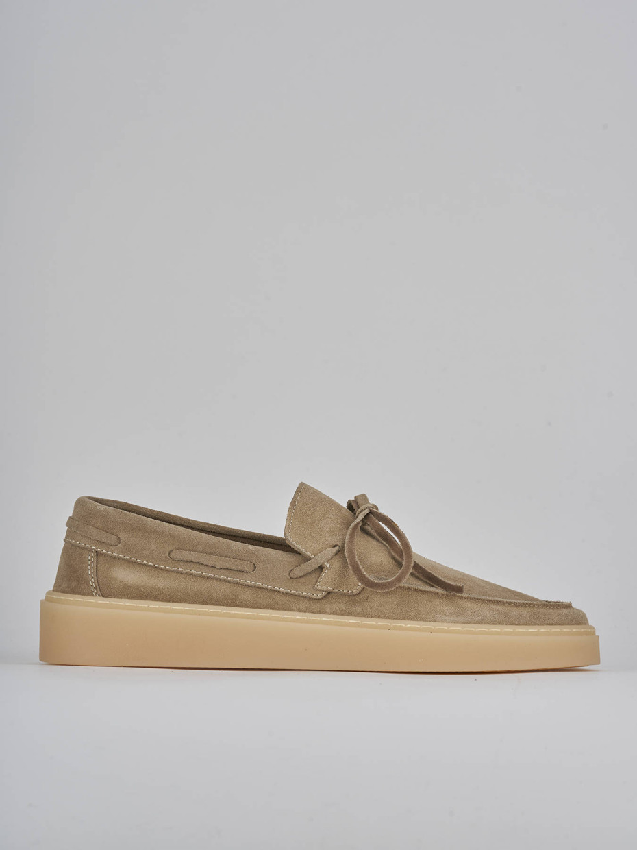 Mocassini camoscio beige