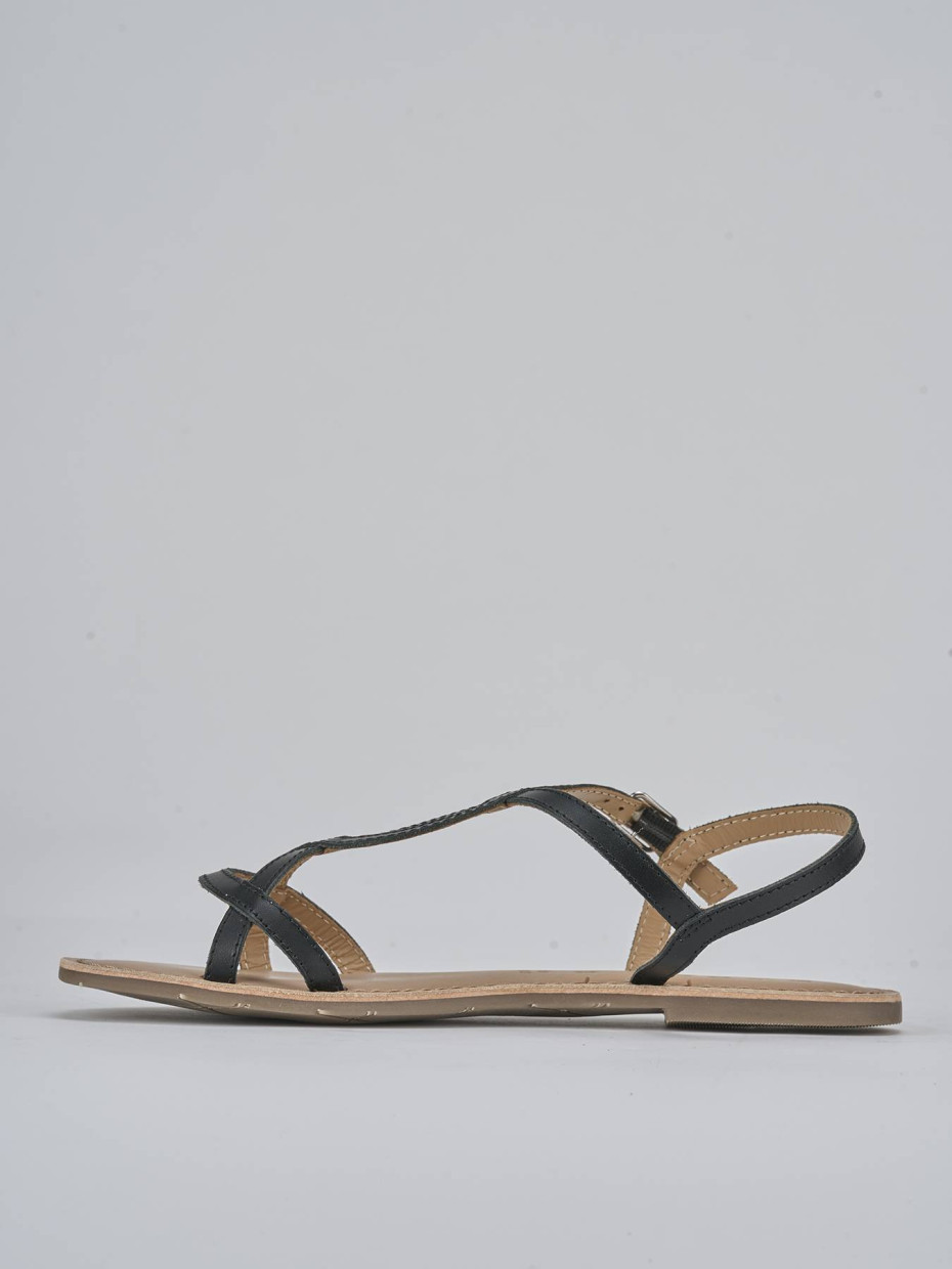Sandali tacco 1cm pelle nero