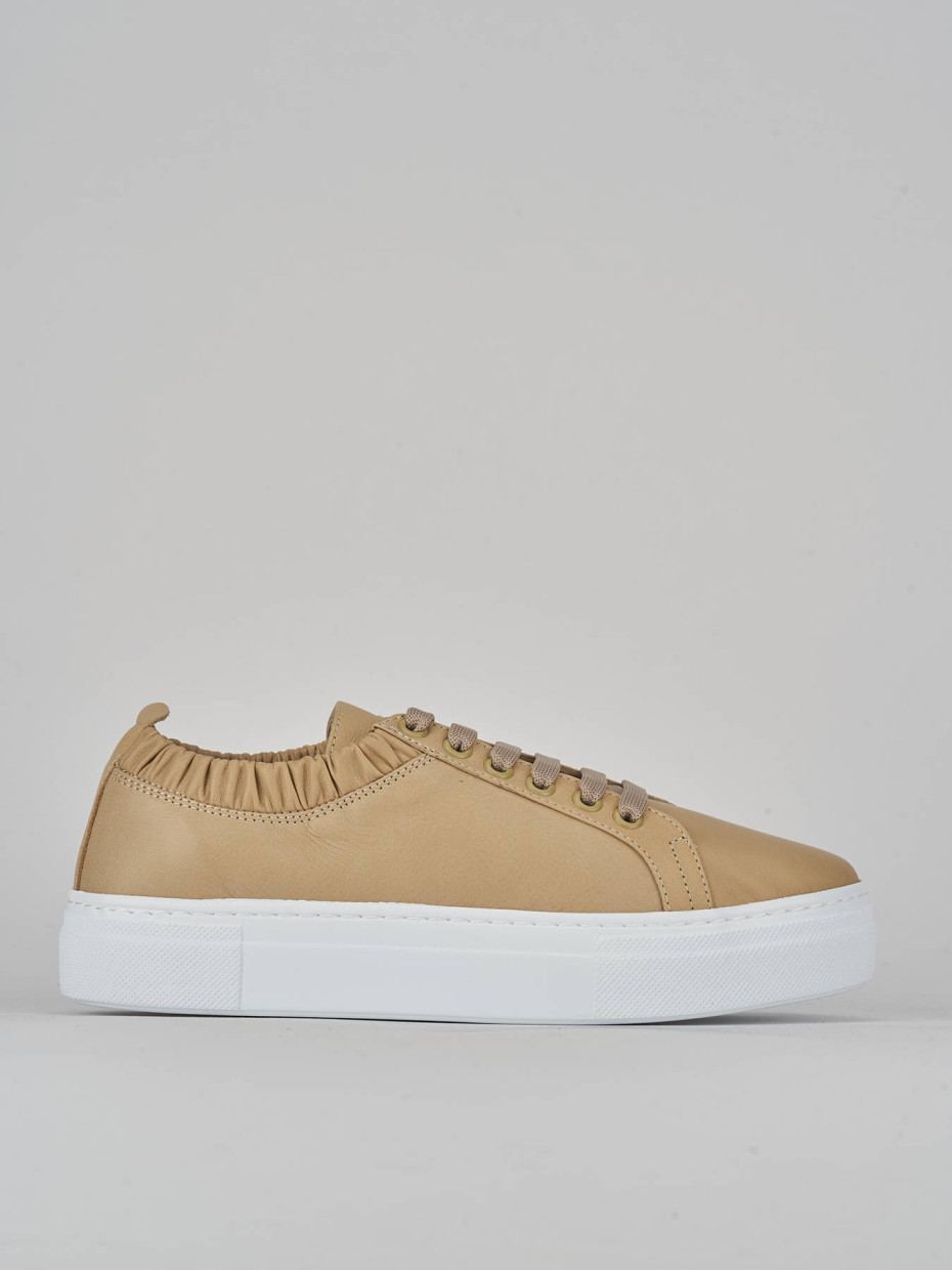 Sneakers pelle beige