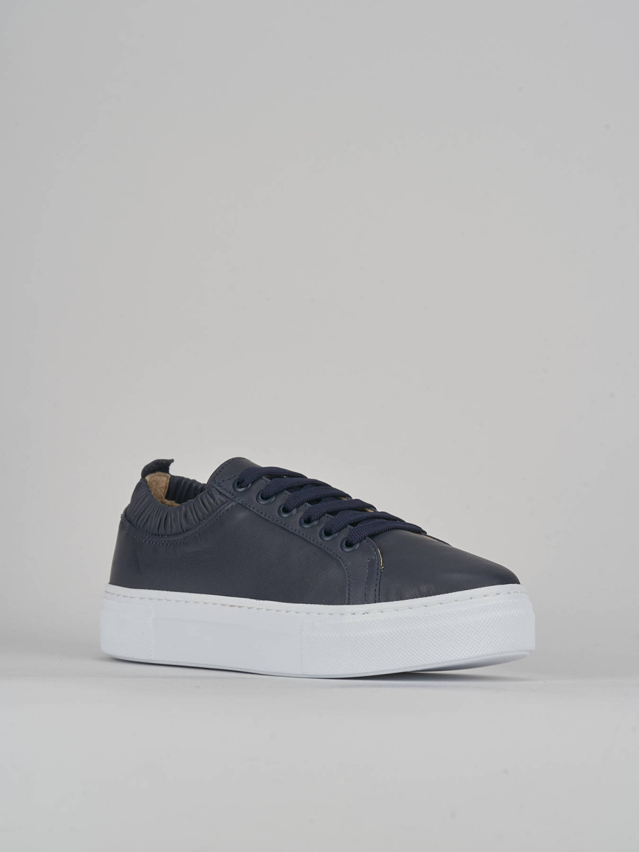 Sneakers pelle blu