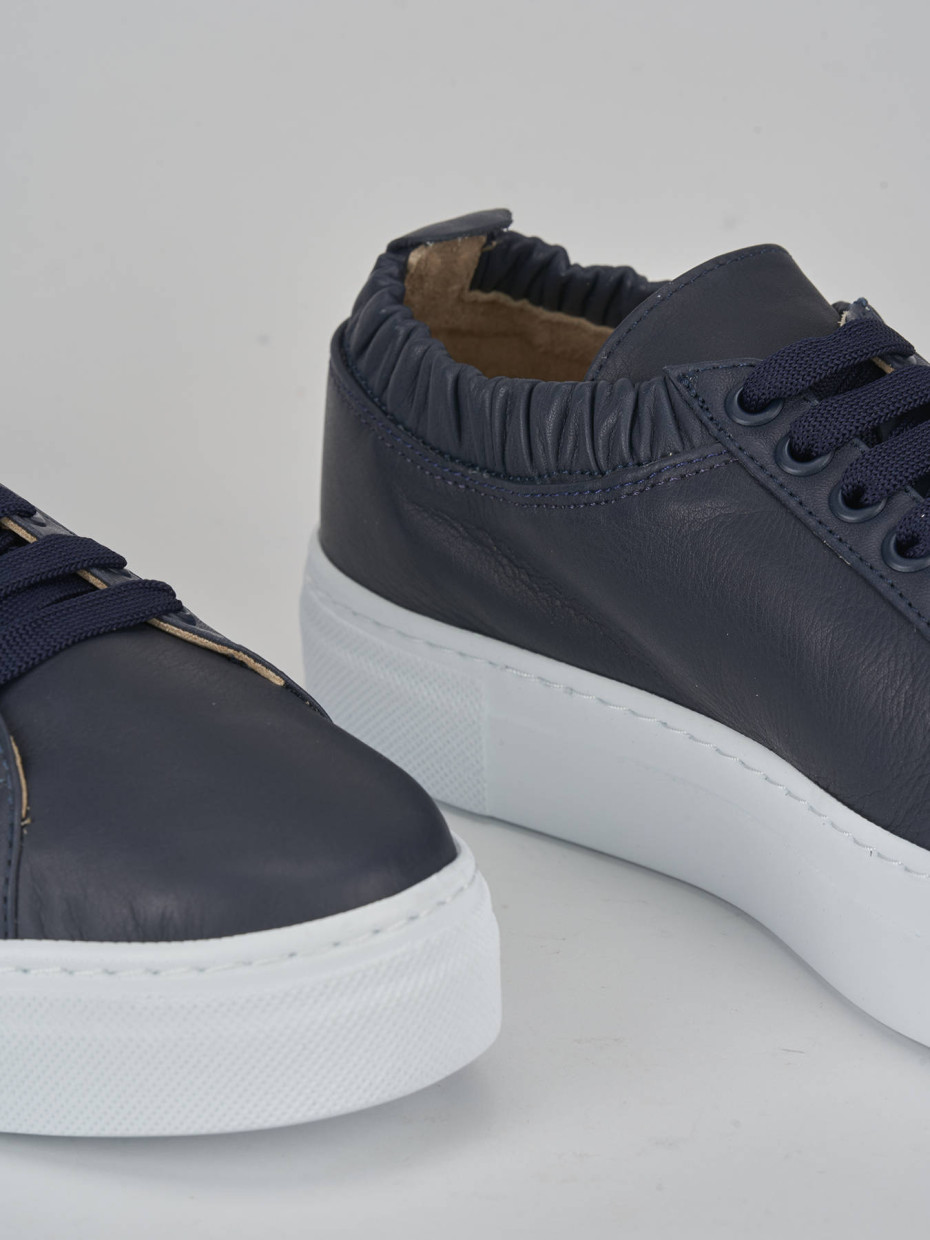 Sneakers pelle blu