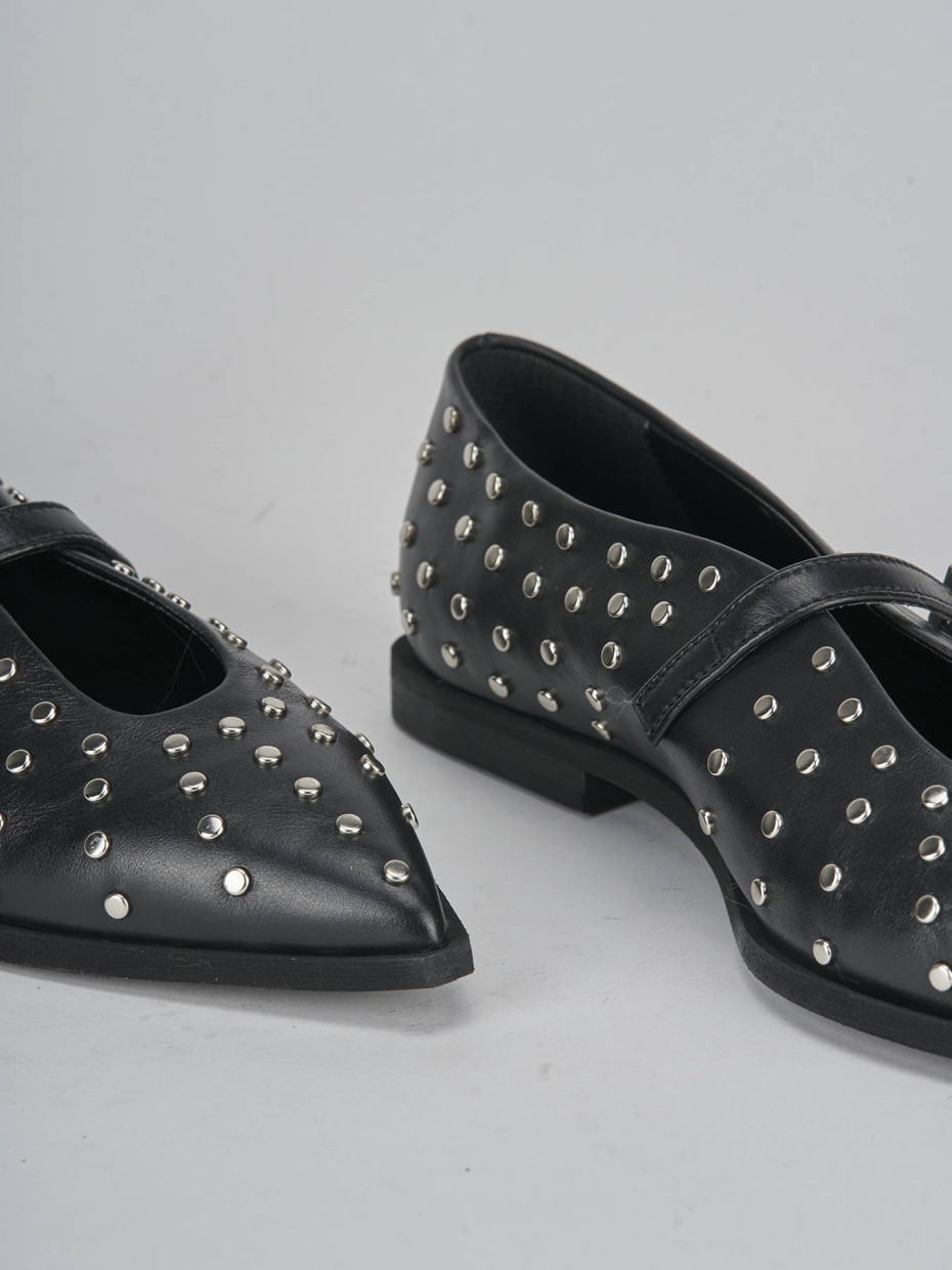 Ballerine tacco 1cm pelle nero
