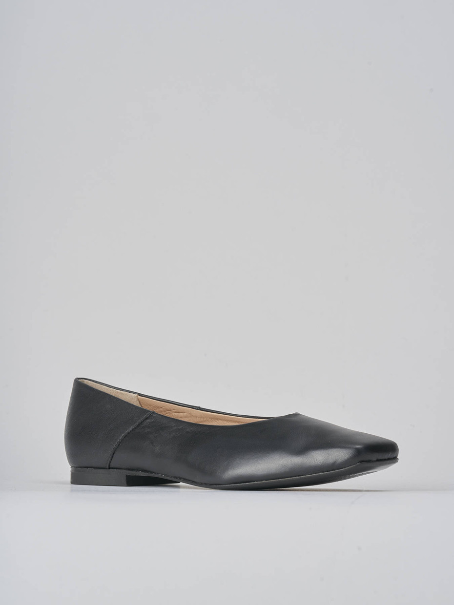 Ballerine tacco 1cm pelle nero