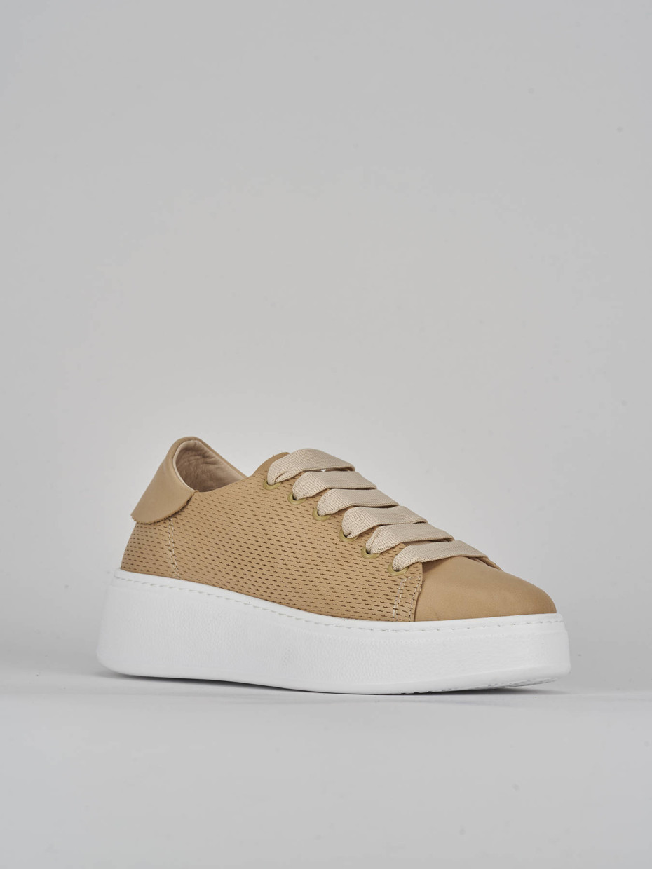 Sneakers pelle beige