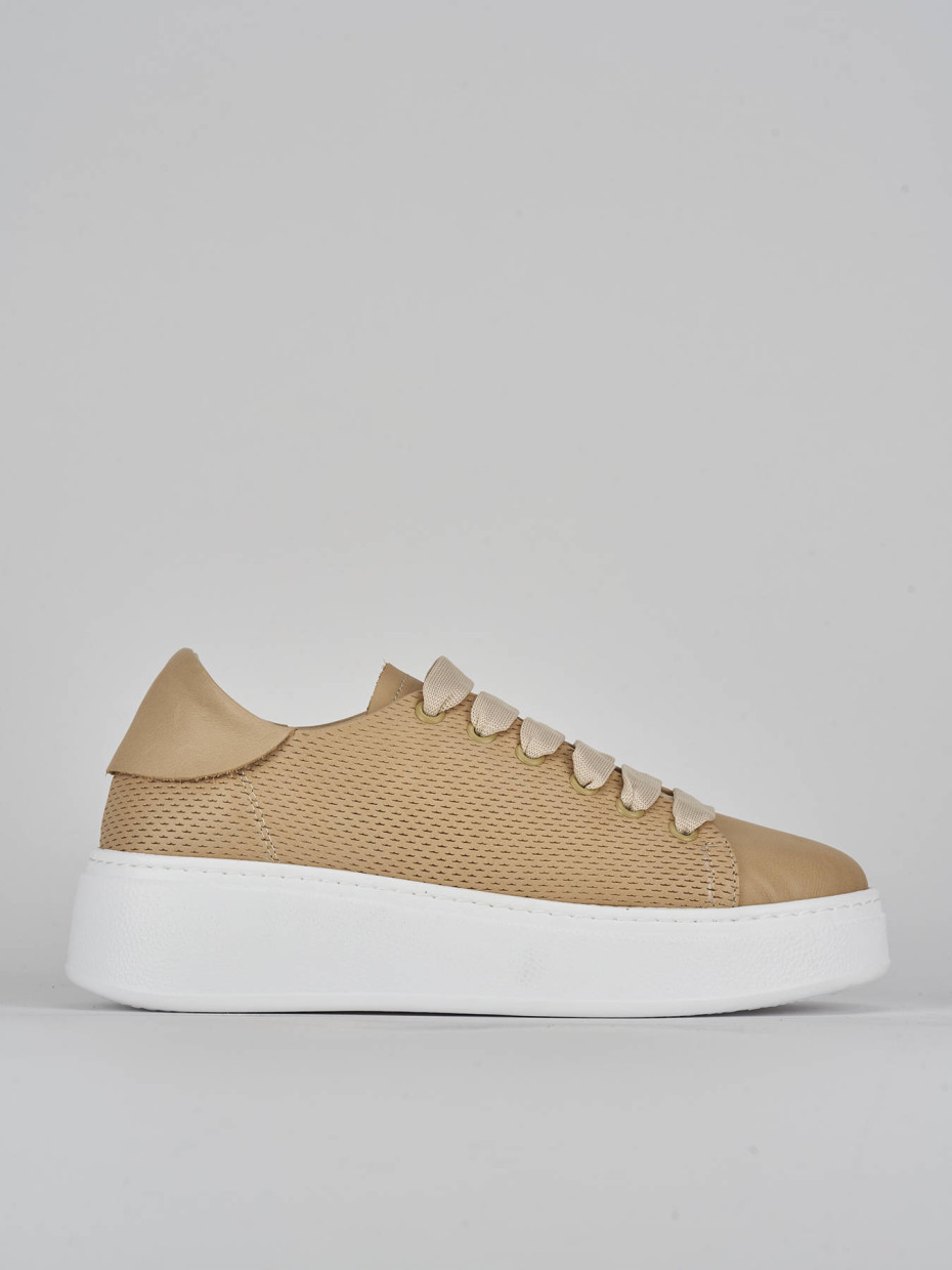 Sneakers pelle beige