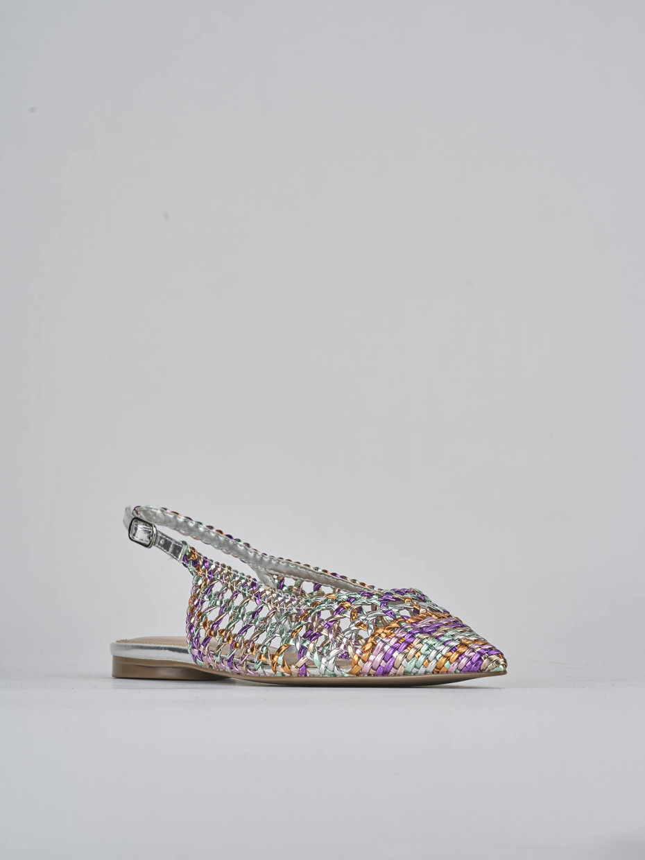 Ballerine tacco 1cm pelle multicolor