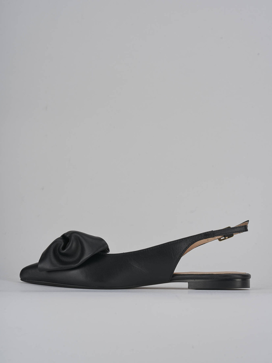 Ballerine tacco 1cm pelle nero