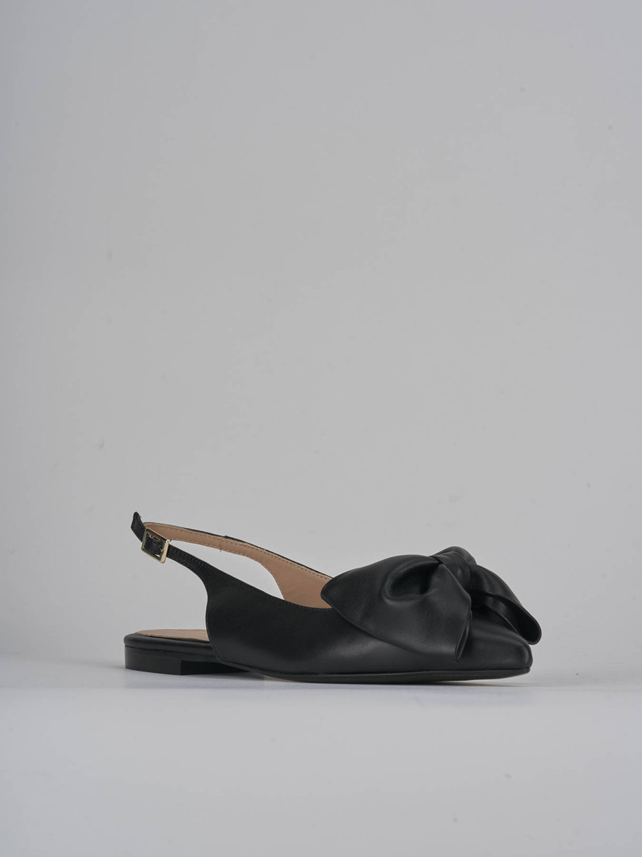 Ballerine tacco 1cm pelle nero