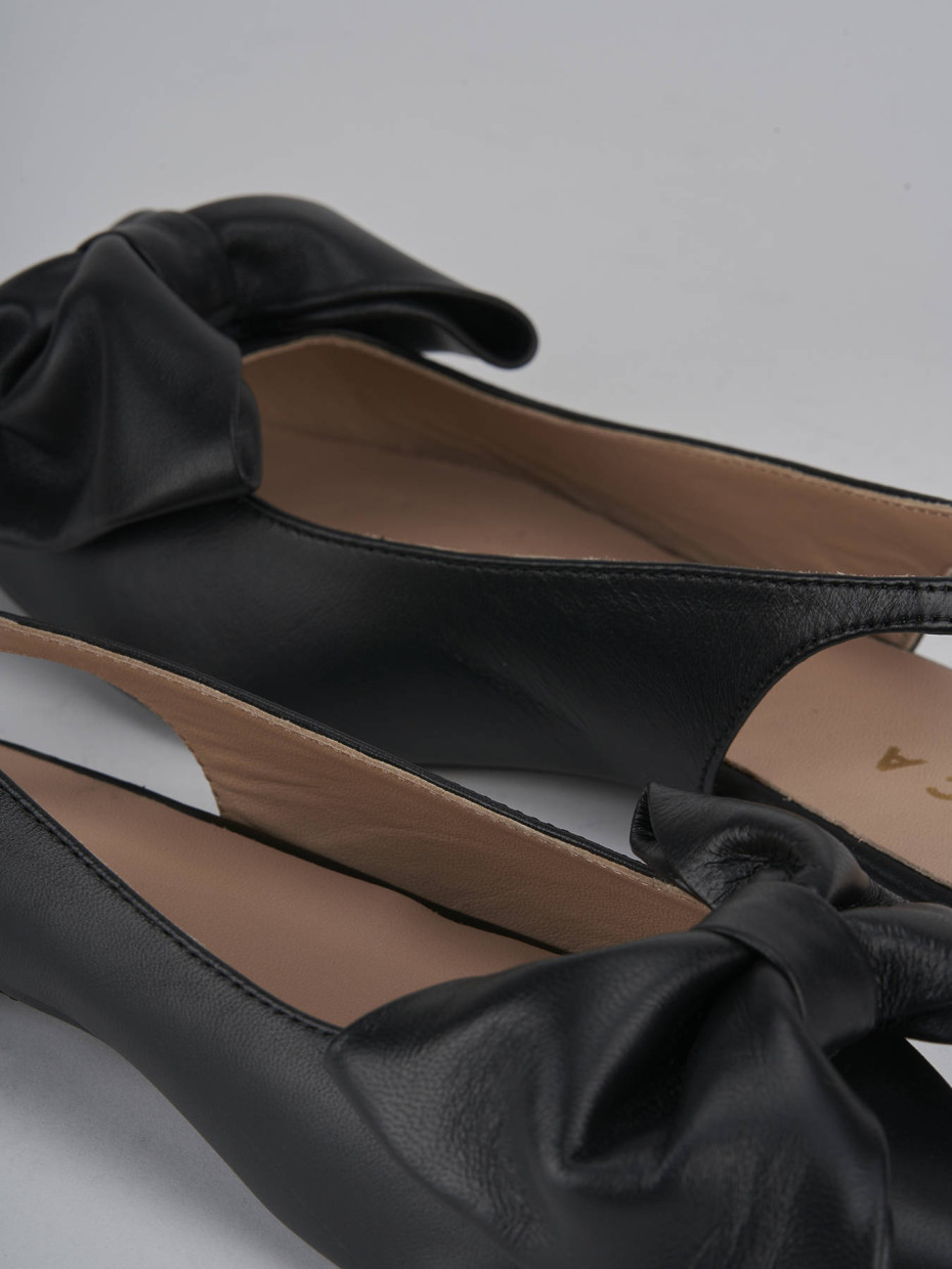 Ballerine tacco 1cm pelle nero