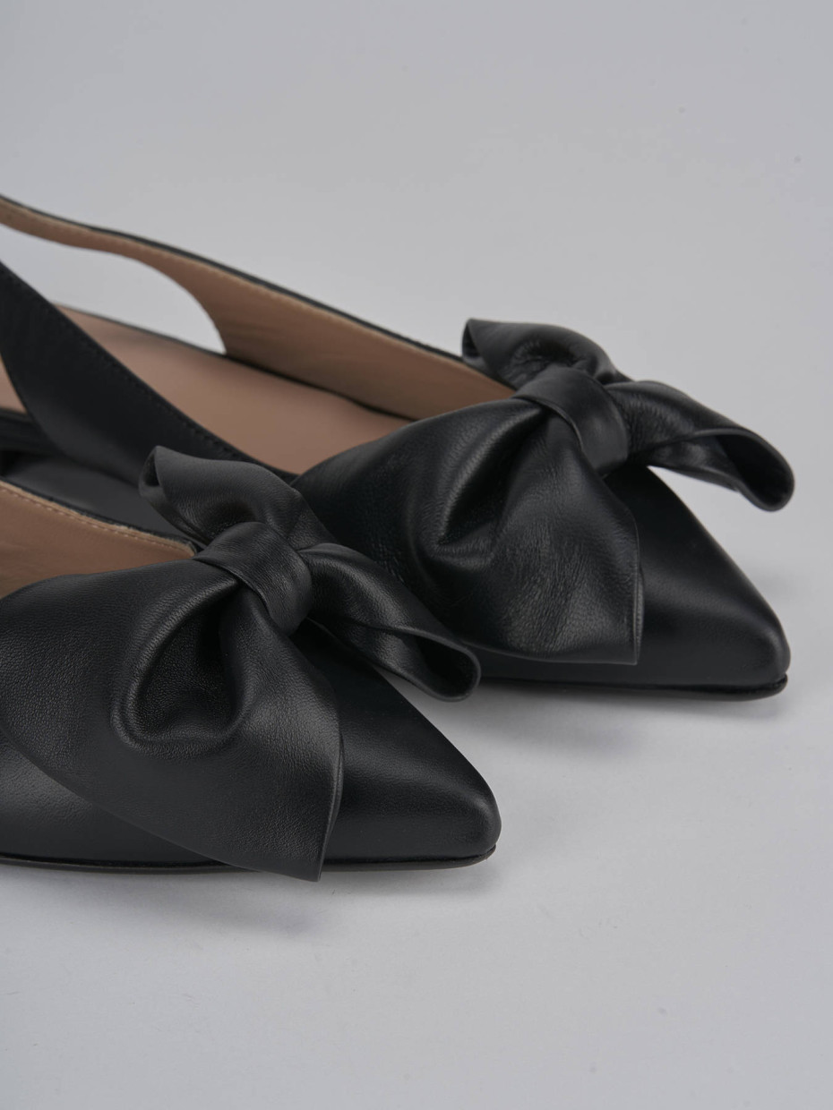 Ballerine tacco 1cm pelle nero