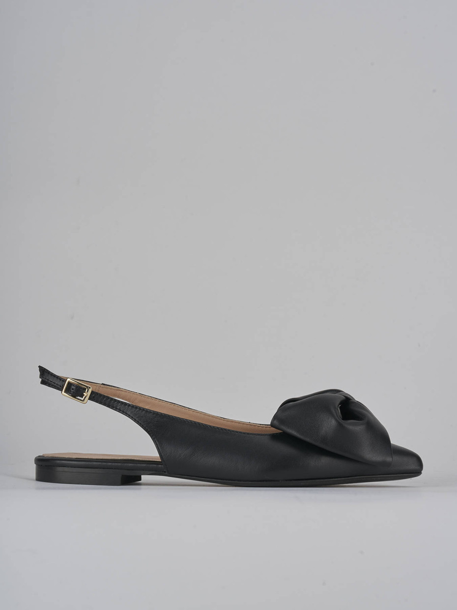 Ballerine tacco 1cm pelle nero