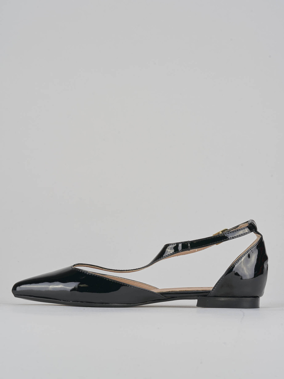 Ballerine tacco 1cm vernice nero