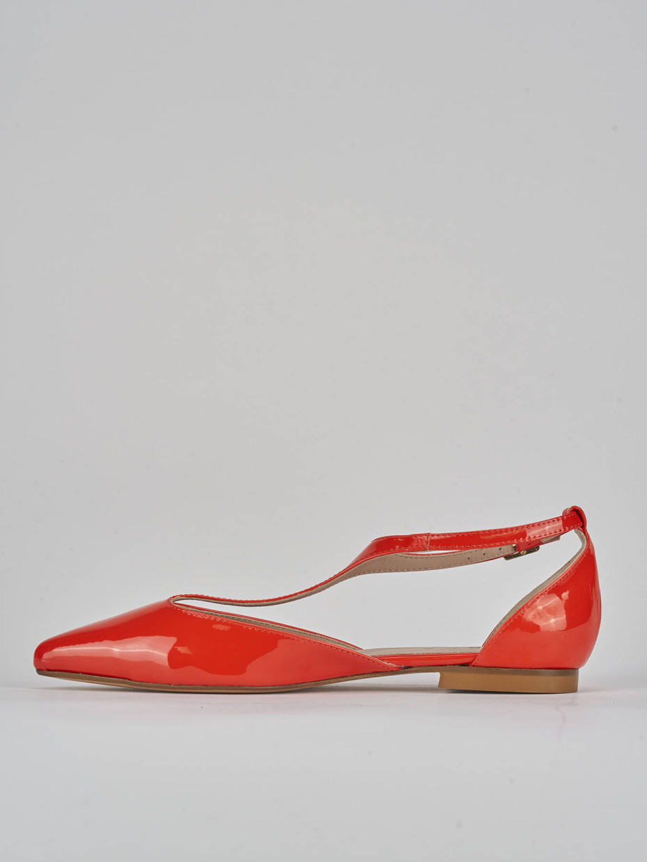 Ballerine tacco 1cm vernice rosso